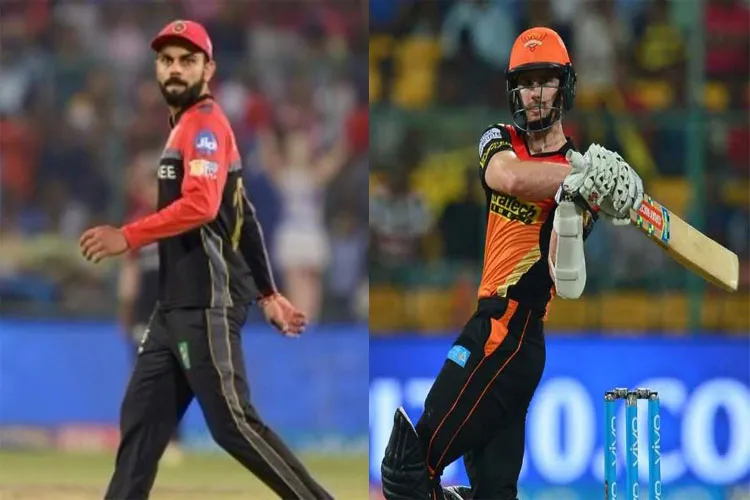 IPL 2018, RCB vs SRH: रॉयल चैलेंजर्स बैंगलोर ने 14 रन से जीता मुकाबला, प्लेऑफ में पहुंचने की उम्मीदें जिंदा <p>kohli, williamson</p>- India TV Hindi