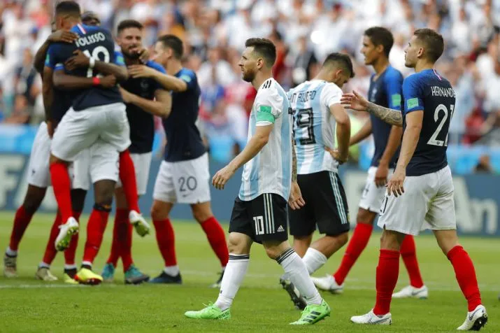 FIFA World Cup 2018: विश्व कप जीतने का मेस्सी का सपना टूटा, अर्जेंटीना को हरा फ्रांस अंतिम 8 में <p>गेम के दौरान<span...- India TV Hindi