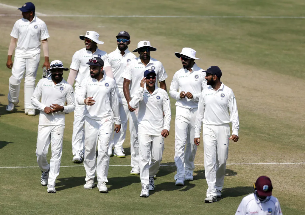 वेस्टइंडीज के खिलाफ दूसरे टेस्ट के लिए टीम इंडिया ने 12 खिलाड़ियों का किया ऐलान, मयंक अग्रवाल को नहीं मिला मौका <p>भारतीय टीम</p>- India TV Hindi