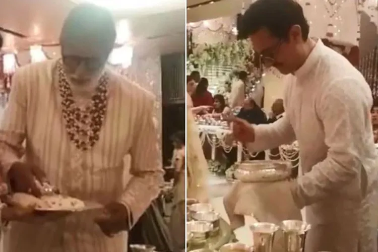अमिताभ बच्चन-आमिर खान ने ईशा अंबानी की शादी में परोसा था खाना, अभिषेक बच्चन ने बताई वजह Amitabh Bachchan, Aamir Khan serving food at Isha Ambani wedding- India TV Hindi