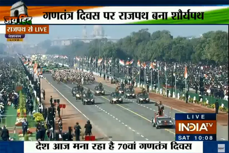Republic Day Parade: राजपथ पर शौर्य का प्रदर्शन, पहली बार परेड में शामिल हुआ भारत निर्मित K9 वज्र <p>Republic Day</p>- India TV Hindi