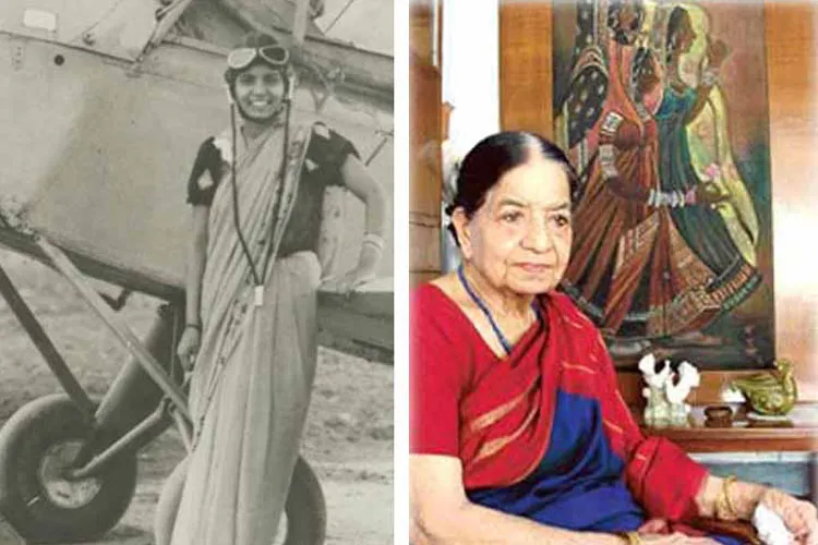 International Women's Day 2019: हर बंदिशों को तोड़ भारत की इस महिला ने साड़ी पहन उड़ाया प्लेन, बनीं पहली महिला पायलट Sarla thakra- India TV Hindi