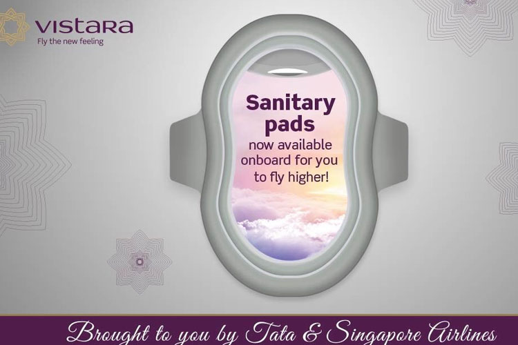 International womens day offer vistara give free sanitary pads to women International womens day offer vistara give free sanitary pads to women