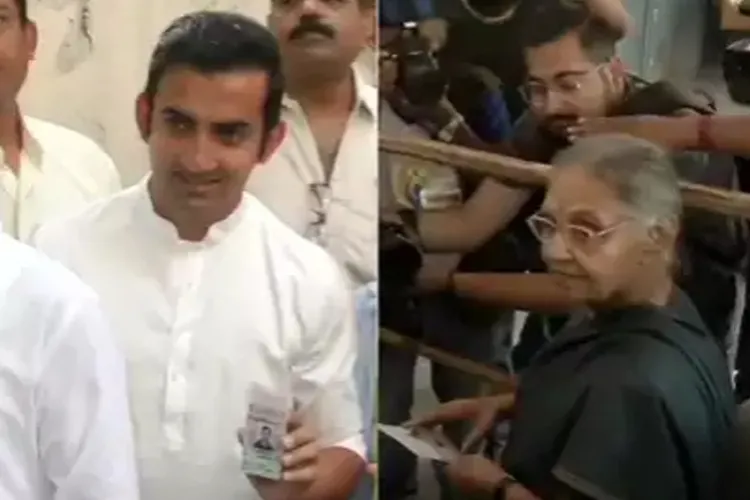 सुबह-सुबह मतदान करने वालों में शीला दीक्षित, गौतम गंभीर व हर्षवर्धन सुबह-सुबह मतदान करने वालों में शीला दीक्षित, गौतम गंभीर व हर्षवर्धन- India TV Hindi