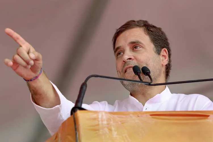 राहुल ने PM मोदी पर कसा तंज, कहा- 56 इंच की छाती है, बस सात दिन बाकी है <p>Rahul Gandhi</p>- India TV Hindi