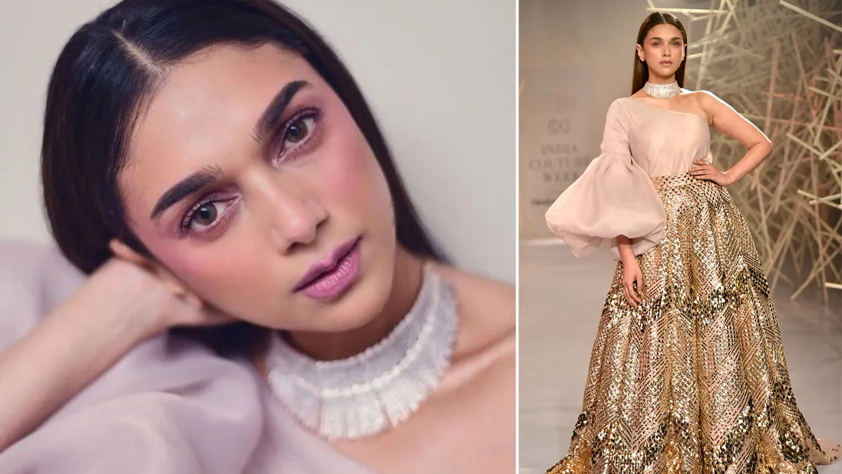 India Couture Week: अदिति राव हैदरी ने रैंप वॉक में बिखेरे जलवे, देखें तस्वीरें Aditi Rao hydari- India TV Hindi