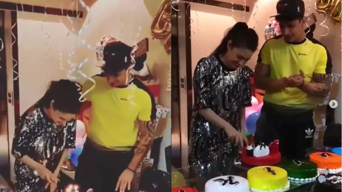 प्रिंस नरुला ने शादी के बाद युविका का पहला बर्थ डे कुछ इस अंदाज में मनाया, 1-2 नहीं बल्कि पूरे 7 केक कटवाए yuvika choudhary birthday Celebration- India TV Hindi
