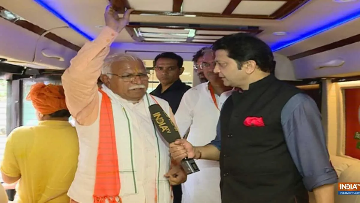 EXCLUSIVE: हरियाणा के रण में मोदी का नाम या खट्टर का काम? जानिए 75 सीट जीतने का क्या है 'मनोहर' फॉर्मूला? <p>manohar lal khattar</p>- India TV Hindi