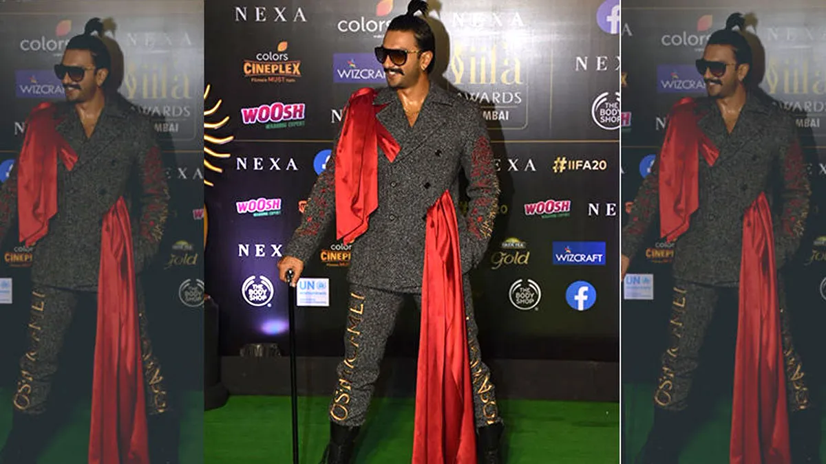 IIFA 2019 में रणवीर सिंह ने इस अंदाज में ली एंट्री, इंटरनेट पर लोगों ने कहा- बच्चों जैसी चोटी क्यों बनाई है! IIFA 2019: Ranveer Singh- India TV Hindi