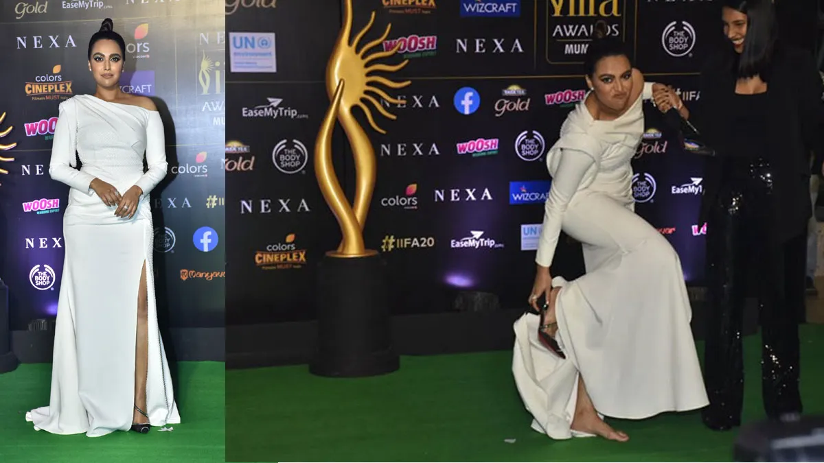 IIFA Awards: ग्रीन कारपेट में हील्स से परेशान हुई स्वरा भास्कर, अब Insta पर उड़ाया खुद का मजाक swara bhasker- India TV Hindi