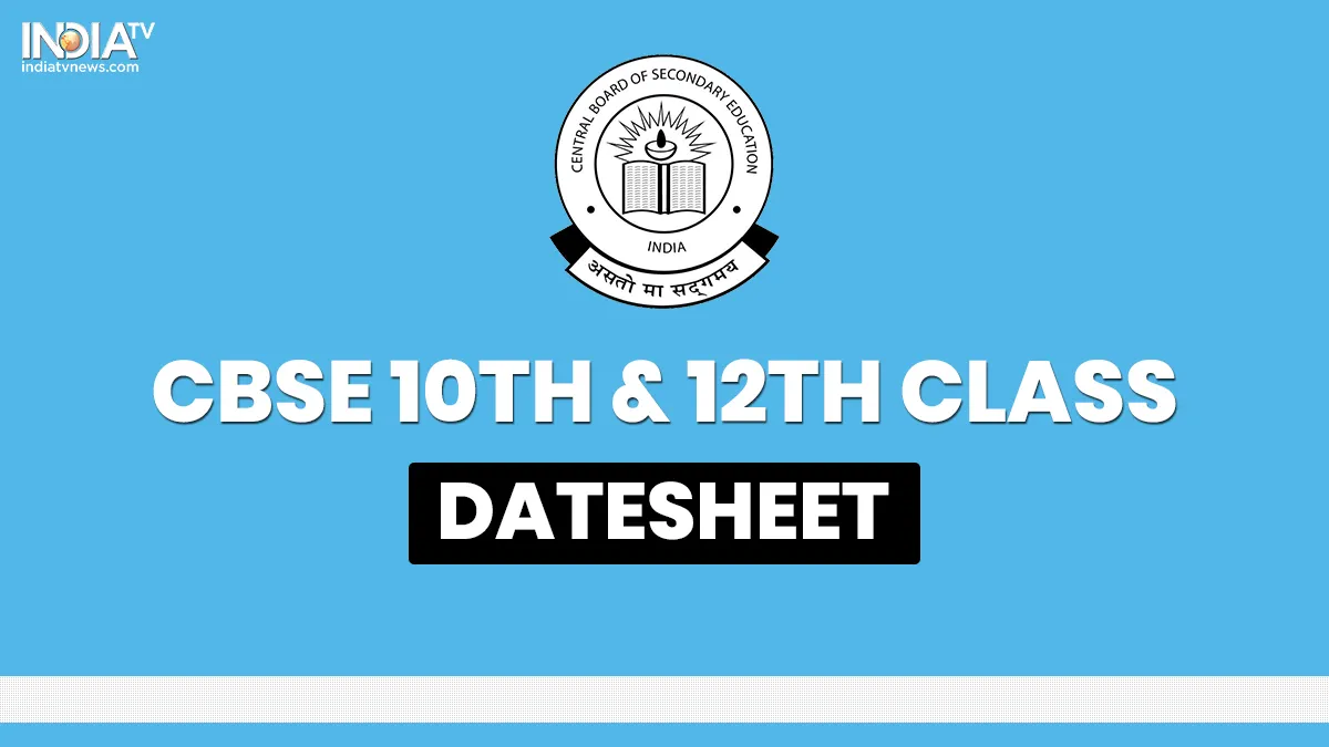 CBSE 12th Class Date Sheet 2020: 12वीं बोर्ड परीक्षा की डेटशीट हुई जारी, यहां देखें पूरा टाइमटेबल <p>CBSE 12th Class Date Sheet 2020</p>- India TV Hindi