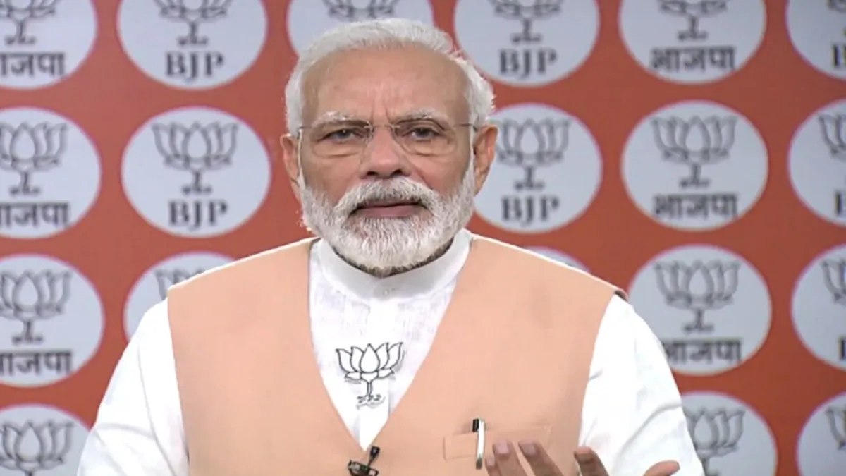 भाजपा के 40वें स्थापना दिवस पर PM मोदी ने दिया नया मंत्र, आरोग्य सेतु मोबाइल एप डाउनलोड करें, कोरोना के खिलाफ लड़ाई अभी लंबी है PM Modi, BJP's 40th foundation day, BJP foundation day- India TV Hindi
