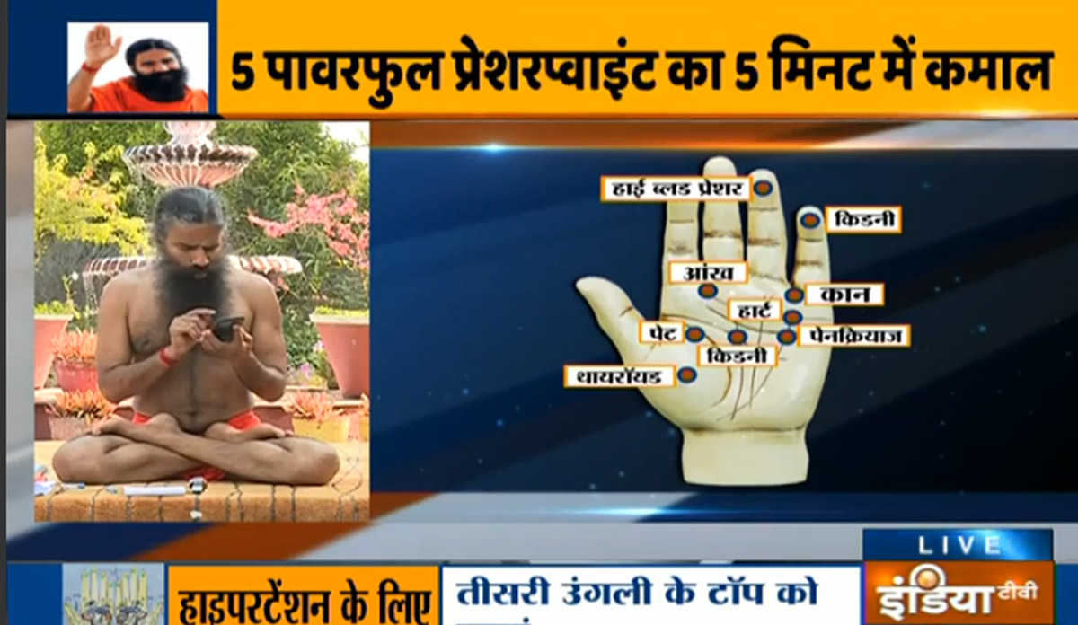 Hand Pressure Points Swami Ramdev Share Best Acupressure Points