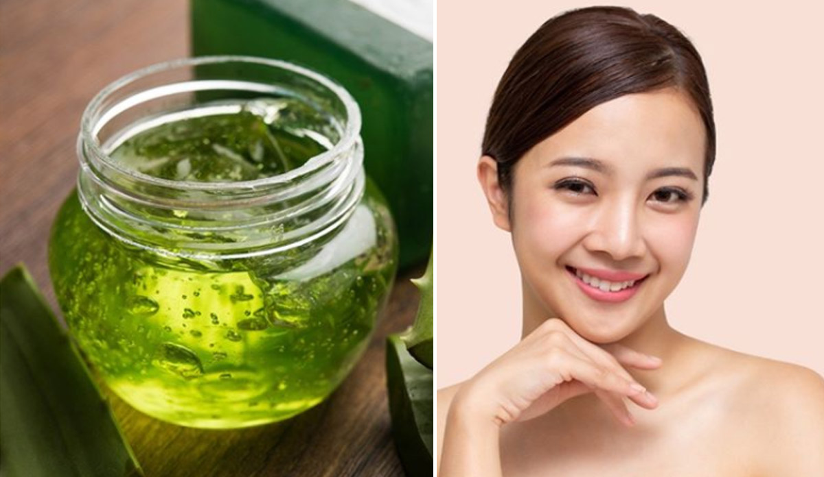 Skincare Tips For Glowing Skin aloe vera gel and rose water night serum