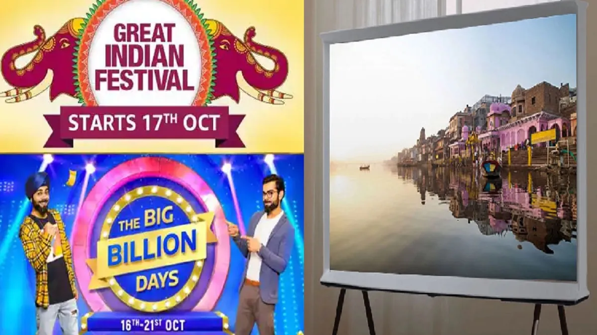 सैमसंग की इस टीवी पर मिलेगी 50 हजार तक की छूट, ये है Amazon-Flipkart फेस्टिवल सेल के ऑफर की पूरी डीटेल Samsung lifestyle tv specification price discount Amazon Flipkart festival sale- India TV Hindi