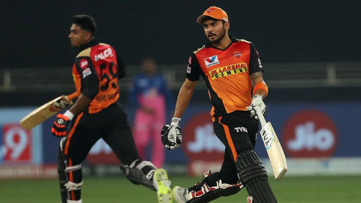 Highlights, IPL 2020 RR vs SRH : सनराइजर्स की जीत में चमके मनीष पांडे (83) और विजय शंकर (52), राजस्थान को 8 विकेट से हराया rr vs srh, rr vs srh playing 11, ipl 2020, srh playing 11, ipl, ipl today match, rr vs srh dream 11 - India TV Hindi