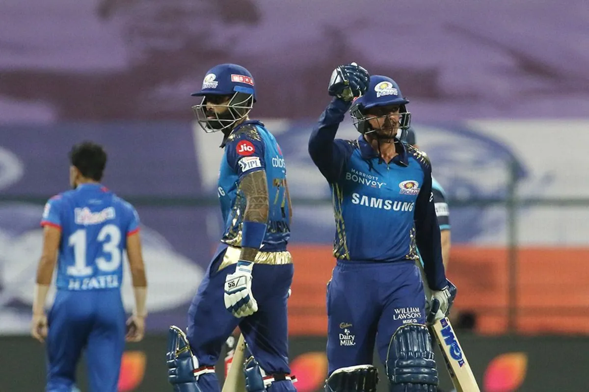 IPL 2020, DC vs MI : सुर्यकुमार (53) और डिकॉक (53) की दमदार बल्लेबाजी से मुंबई ने दिल्ली पर दर्ज की 5 विकेट से रोमांचक जीत DC vs MI, IPL, IPL 2020, Mumbai Indians vs Delhi capitals, Suryakumar, Dickock- India TV Hindi