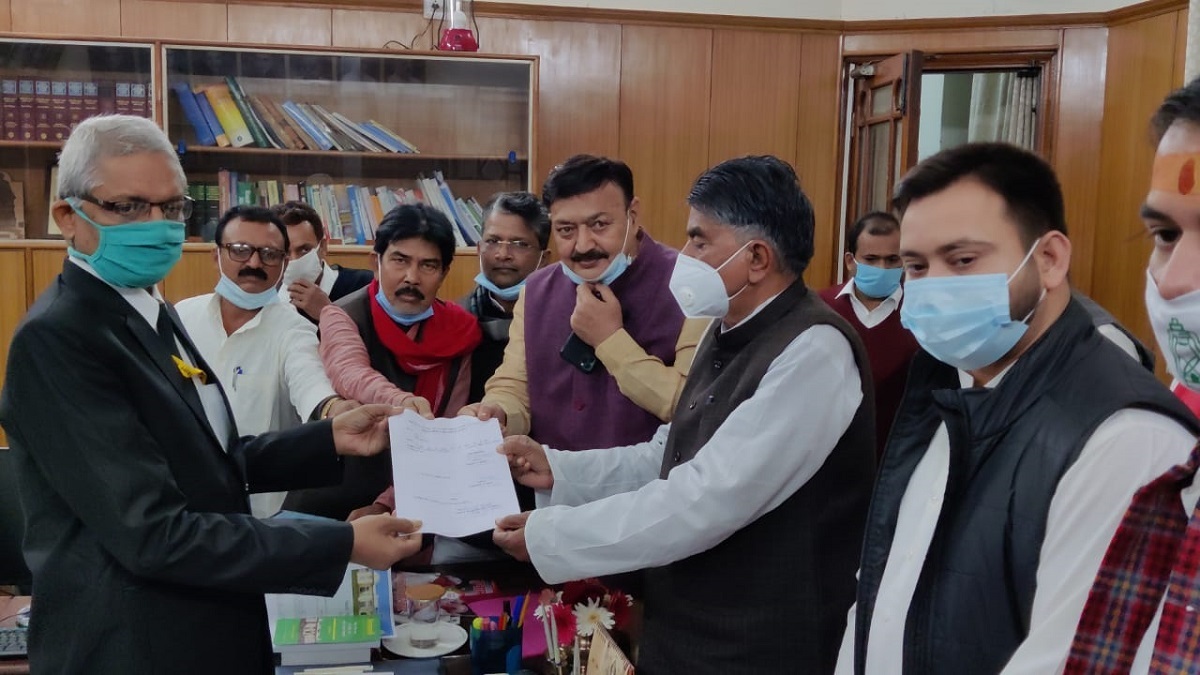 Bihar Vidhan Sabha Speaker BJP MLA Vinay Sinha RJD MLA Awadh Bihari