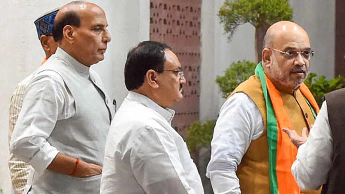 किसानों से बातचीत से पहले भाजपा अध्यक्ष जेपी नड्डा घर हाईलेवल मीटिंग, शाह, राजनाथ और तोमर भी शामिल <p>Amit Shah</p>- India TV Hindi