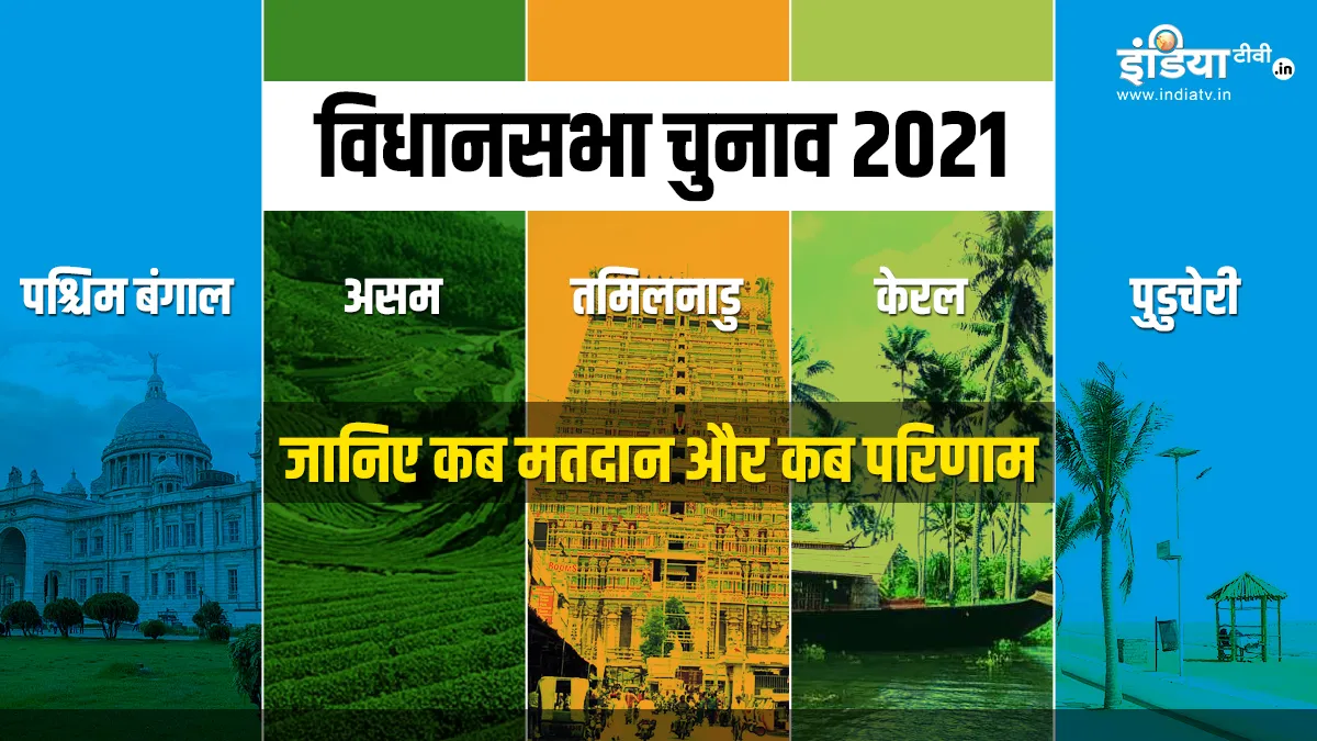 Assembly Election: बंगाल में 8 चरणों में मतदान, 2 मई को आएंगे सभी विधानसभा चुनावों के नतीजे West bengal assam tamil nadu kerala and puducherry vidhan sabha chunav elections polling results- India TV Hindi
