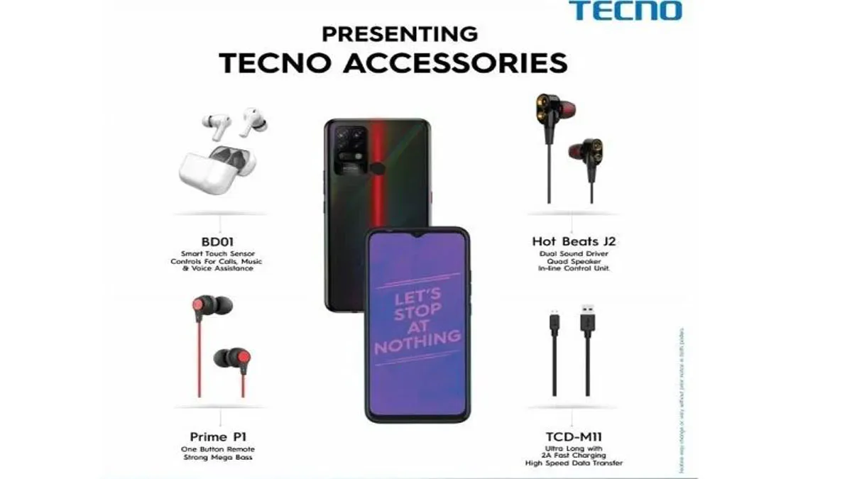 Tecno ने एक साथ लॉन्च किए Earbuds, Earphones और चार्जिंग केबल, देखें क्या है कीमत Tecno ने एक साथ लॉन्च किए Earbuds, Earphones और चार्जिंग केबल, देखें क्या है कीमत- India TV Hindi