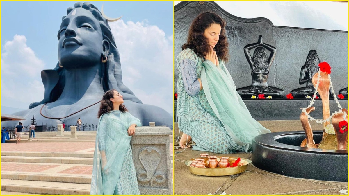 भगवान शिव की आराधना में लीन नजर आईं कंगना रनौत, देखें तस्वीरें Kangana  Ranaut worship of Lord Shiva, see photos - India TV Hindi