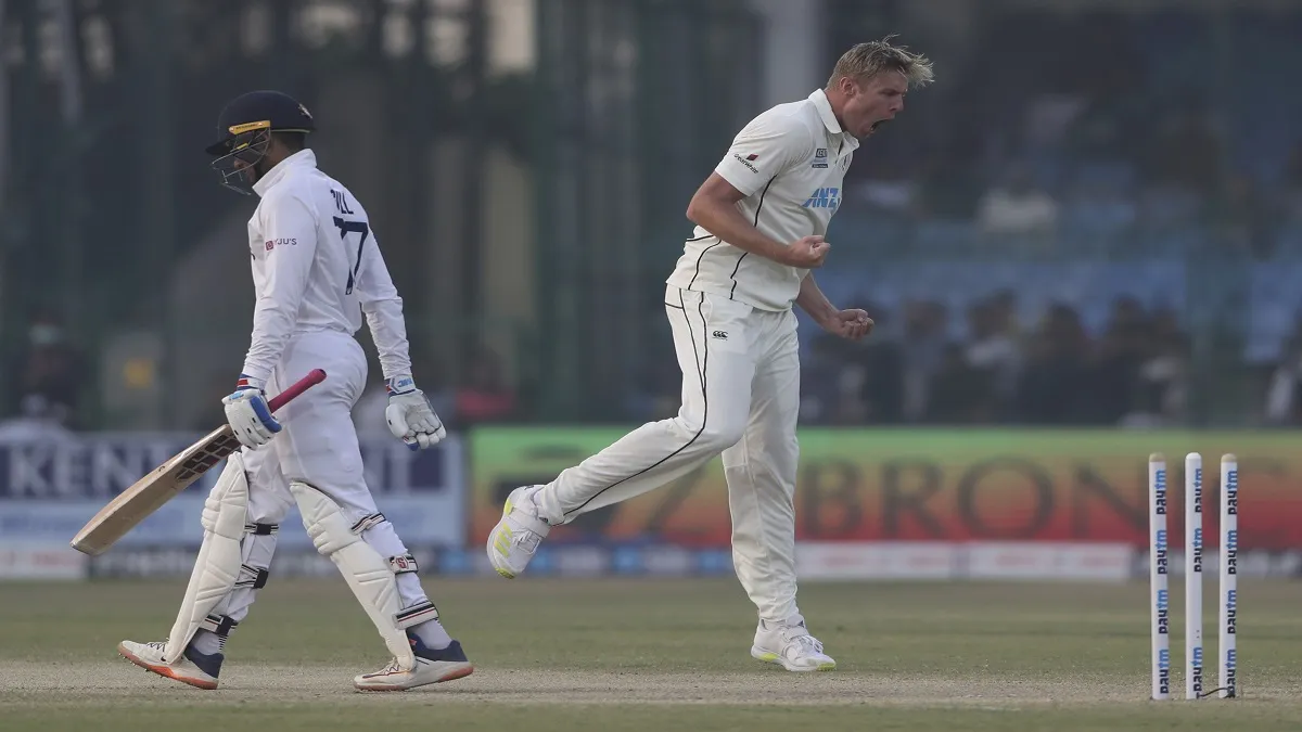 IND v NZ 1st Test Day 4 Stumps : भारत ने दिया 284 रनों का लक्ष्य, कीवी टीम दूसरी पारी में 1 विेकेट पर 4 रन <p>IND v NZ 1st Test Day 4 </p>- India TV Hindi