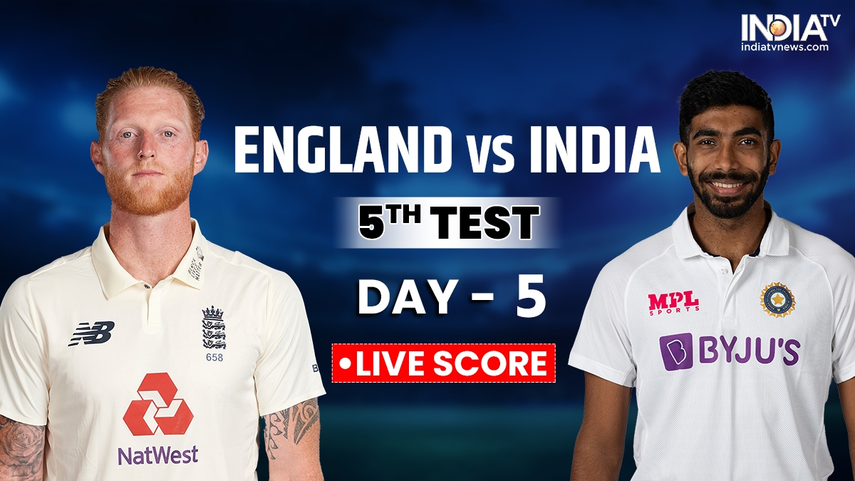 eng vs ind 5th test match day 5 live birmingham england vs india live