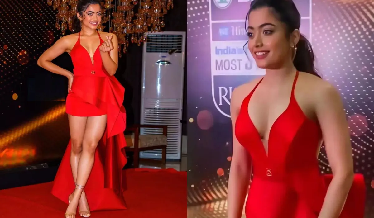 Rashmika Mandanna ने रेड बोल्ड ड्रेस में बिखेरा हुस्न का जलवा, Video देख हो जाएंगे लट्टू Rashmika Mandanna- India TV Hindi