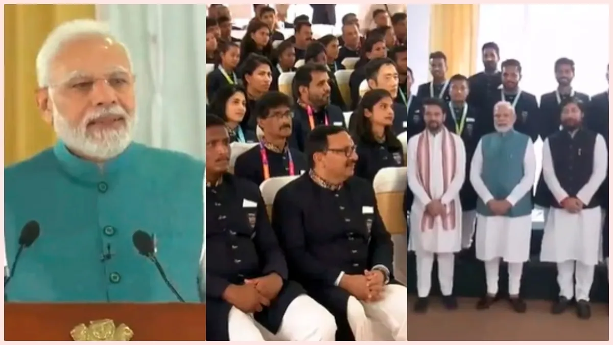 PM Modi meets CWG Athletes: पीएम मोदी ने कॉमनवेल्थ गेम्स के एथलीट्स से की मुलाकात, कहा- विजेताओं से मिलकर हो रहा गर्व narendra modi, commonwealth games, cwg 2022- India TV Hindi