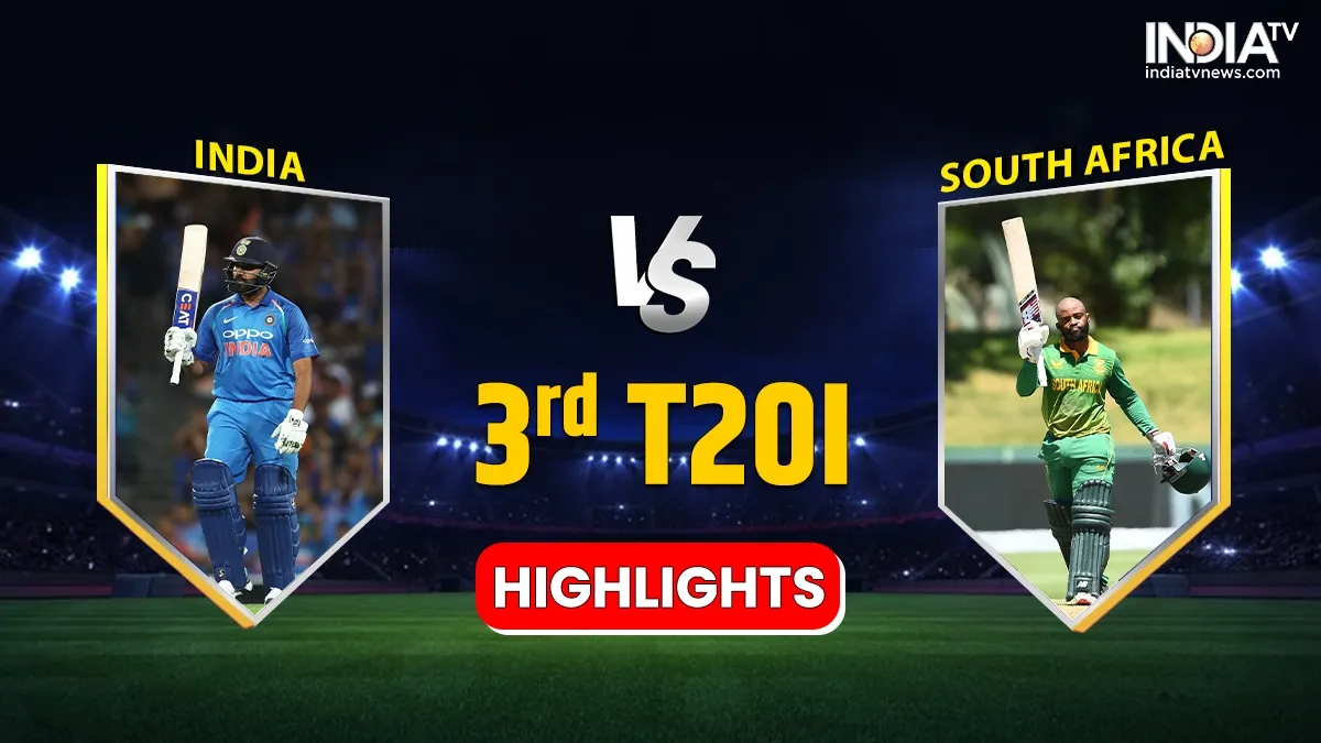IND vs SA 3rd T20I Highlights: भारत की पारी 178 पर खत्म, साउथ अफ्रीका ने 49 रन से हराया, भारत ने 2-1 से जीती सीरीज IND vs SA 3rd T20I- India TV Hindi
