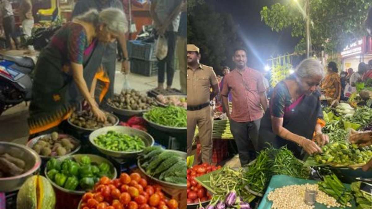 VIDEO: मंडी में अचानक सब्जी खरीदने पहुंच गईं देश की वित्त मंत्री सीतारमण, जानें क्या खरीदा