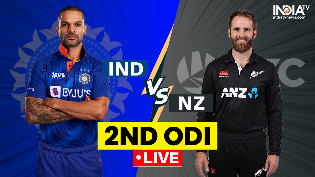 IND vs NZ 2nd ODI Live Score Live Streaming India vs New Zealand Ball by ball Commentary | दोबारा शुरू हुआ खेल, 29 ओवर का होगा लाइव एक्शन