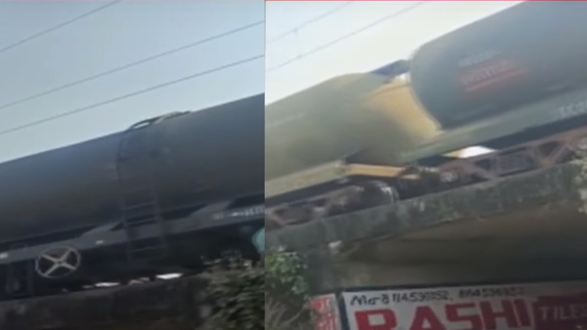Bihar bihta Oil stolen from moving HPCL Oil Depot rail tanker video surfaces