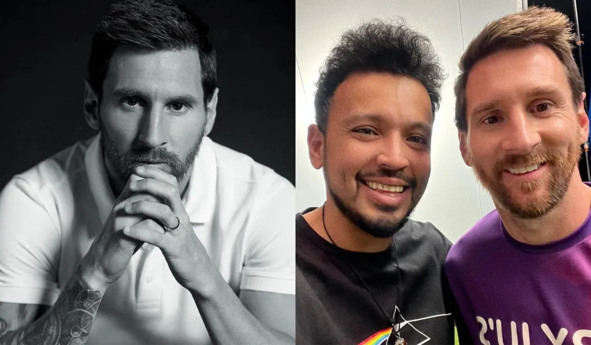 फुटबॉल चैम्पियन लियोनेल मेसी ने बॉलीवुड फोटोग्राफर रोहन श्रेष्ठ के लिए दिए पोज फुटबॉल चैम्पियन लियोनेल मेसी- India TV Hindi