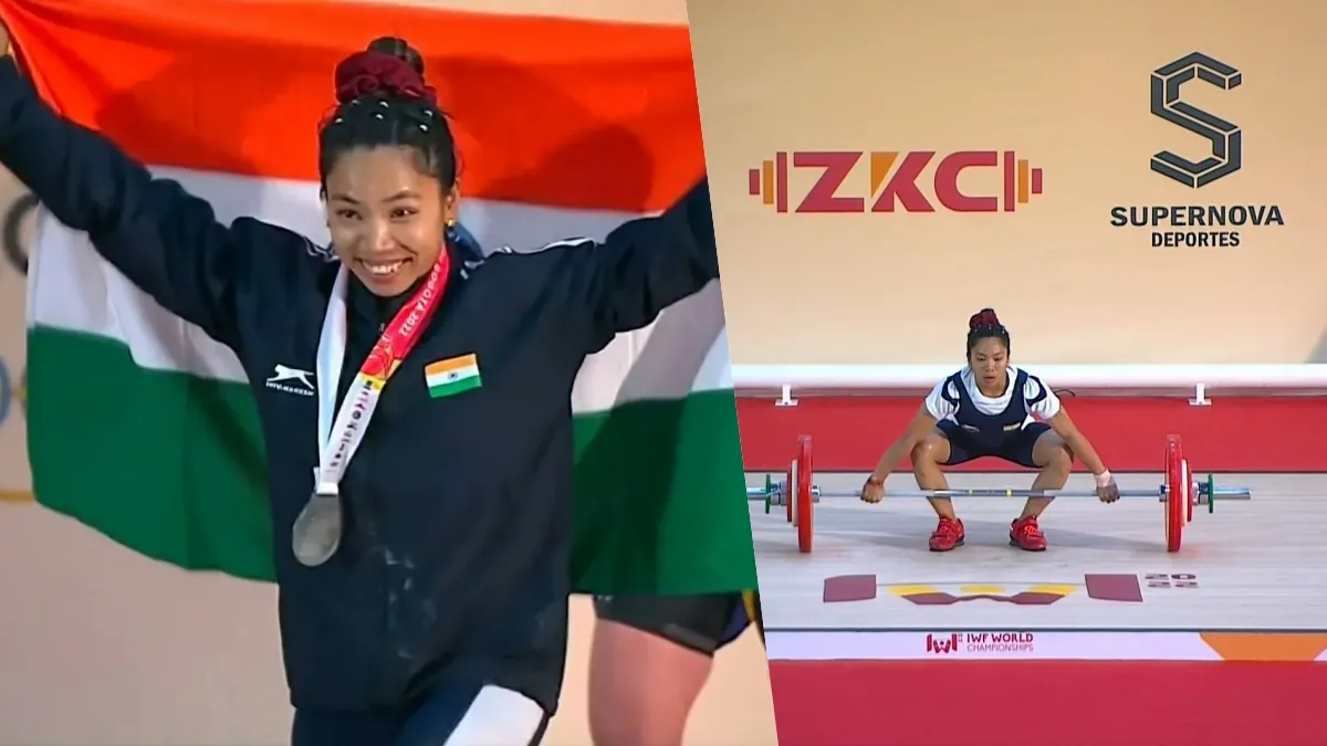 World Championship: मीराबाई ने दर्द में भी लहराया तिरंगा, ओलंपिक चैंपियन को हराकर सिल्वर मेडल जीता Mirabai Chanu, Saikhom Mirabai Chanu - India TV Hindi