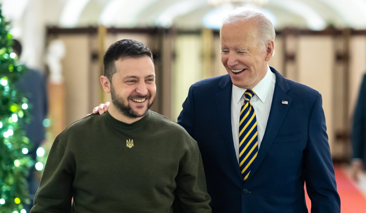 Ukrainian President Volodymyr Zelensky meets The United States President Joe Biden at the White House