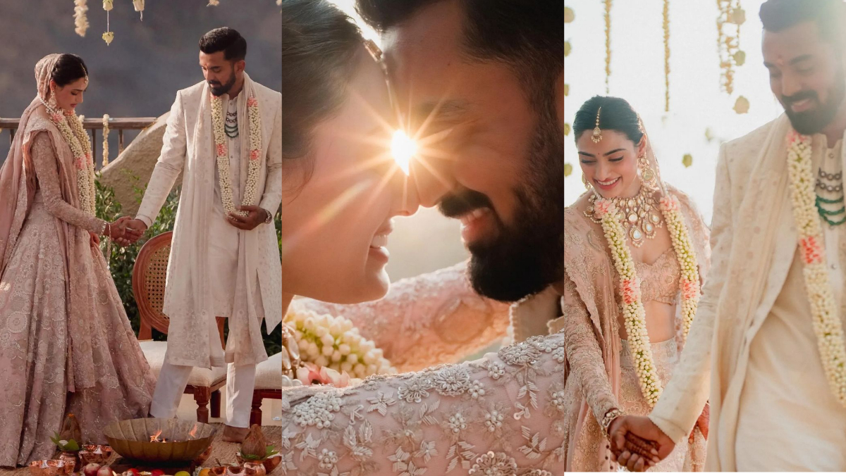Athiya Shetty And KL Rahul Wedding: Sunil Shetty की लाडली अथिया शेट्टी केएल राहुल संग शादी के बंधन में बंधी, देखिए तस्वीरें