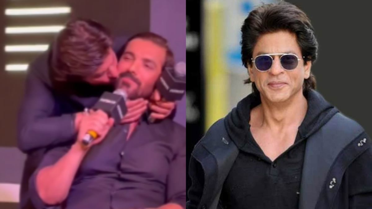 Shah Rukh Khan ने जॉन अब्राहम को किया KISS, फैंस ने कहा- Deepika padukone को भी…
