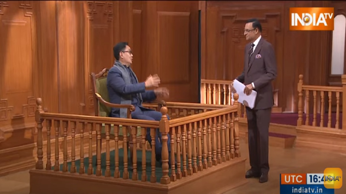 When Kiren Rijiju sang the song ‘Tere Jaisa Yaar Kahan’ in Rajat sharma Show Aap Ki Adalat, watch VIDEO