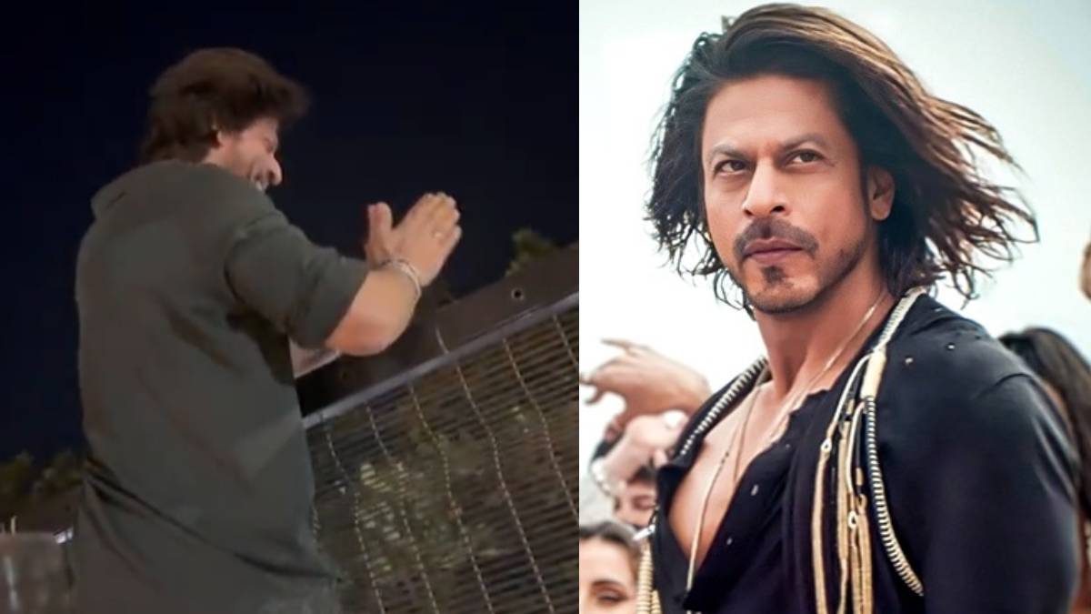 Thousands of fans reached Mannat to wish Shah rukh khan before the release of Pathaan the star gave this surprise | ‘पठान’ रिलीज से पहले शाहरुख को विश करने ‘मन्नत’ पहुंचे हजारों फैंस, स्टार ने दिया ये