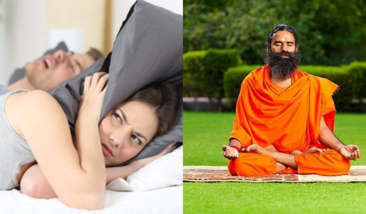 Get rid of noise snoring with baba ramdev yoga remedies tips खर्राटों