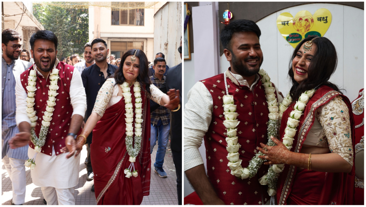 swara bhaskar wore her mother red saree on her registered marriage with fahad ahmed | स्वरा भास्कर ने शादी में पहनी 40 साल पुरानी साड़ी