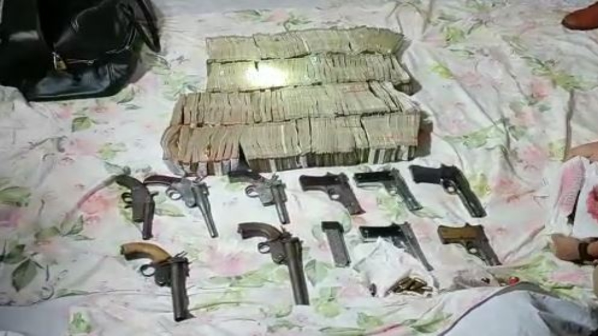 Police was surprised to see pistols-guns-cash coming out of the walls of Mafia Atiq’s office