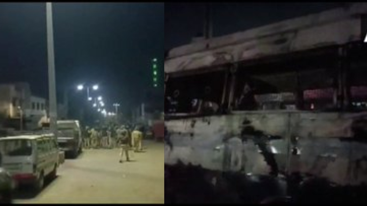 Clash between two groups Stone pelting vehicles set on fire in Chhatrapati Sambhaji Nagar Maharashtra महाराष्ट्र में दो गुटों में भारी बवाल, खूब चले पत्थर-जमकर हुई मारपीट; धू-धू कर जले वाहन