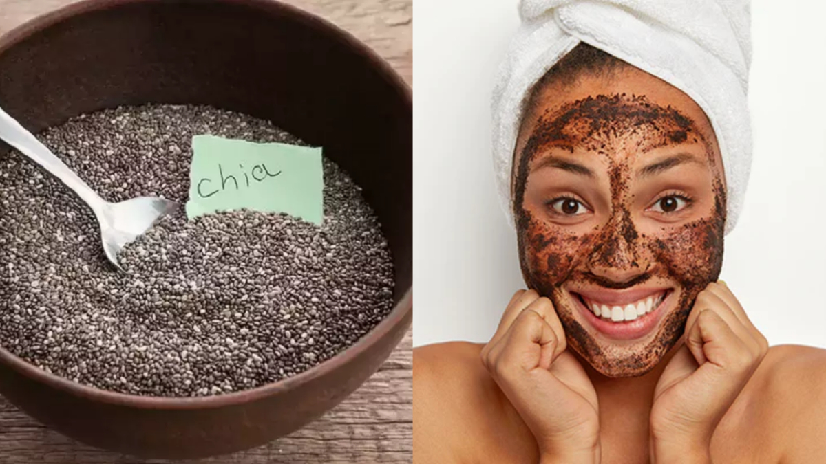 Make this scrub with chia seeds, it will clean the dead cells and bring glow to the skin