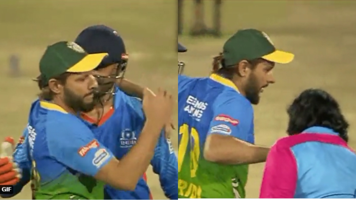 Shahid Afridi hugged Harbhajan after the match, did this to the female umpire;  VIDEO going viral
