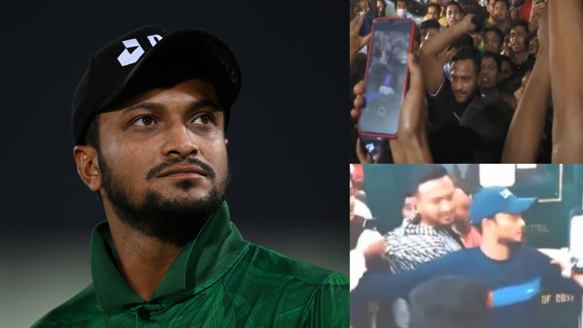 Video: Shakib Al Hasan thrashes fan, then mob pulls him/her by collar