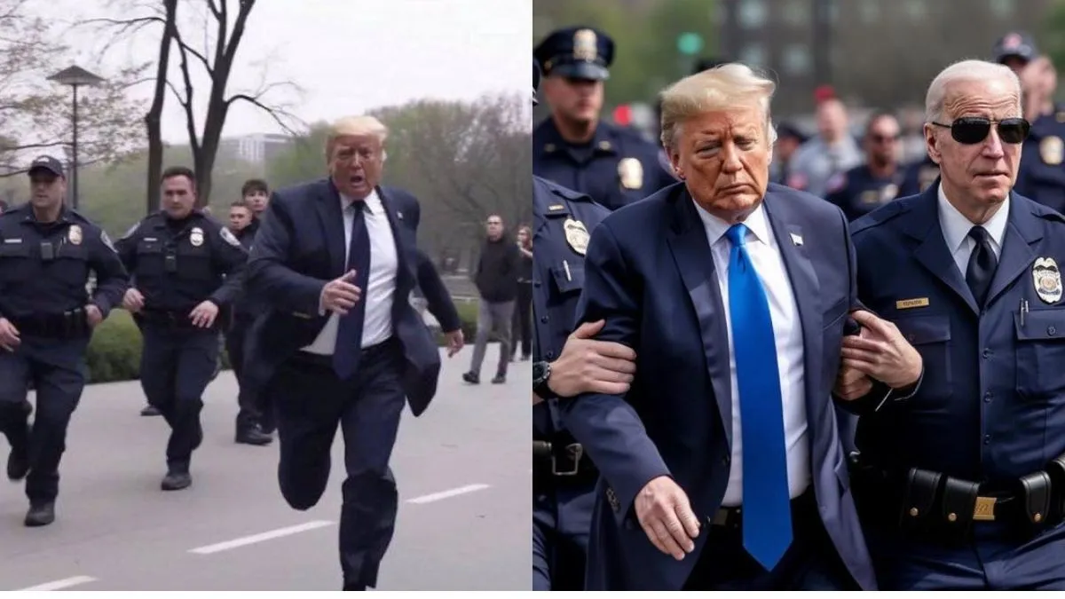 AI ने बनाई ट्रंप को गिरफ्तार करते हुए US राष्ट्रपति जो बाइडन की तस्वीर, इंटरनेट पर हो रही वायरल ट्रंप को गिरफ्तार करते हुए जो बाइडन की तस्वीर वायरल- India TV Hindi