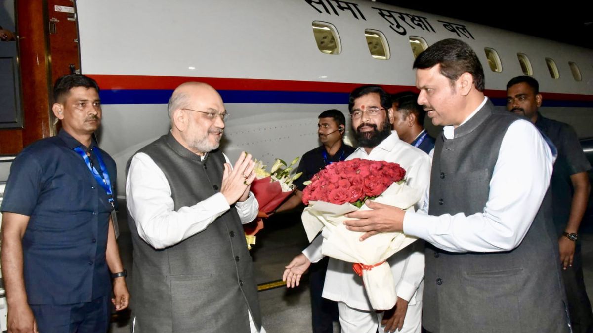 Home Minister Amit Shah arrives in Mumbai, ‘Mission 45’ will be discussed for 2024 elections